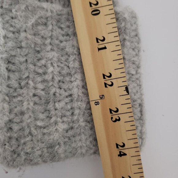 CLUB MONACO Matalin Alpaca Wool Wide Scoop Neck Grey Chunky Sweater Tunic Medium - Picture 6 of 14